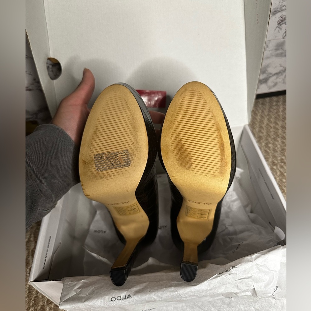 Aldo platform faux reptile leather heels - Picture 3 of 6
